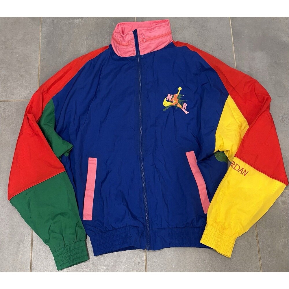Vintage Nike Air Jordan Jumpman Classics Jacket Windbreaker Colorblock Size XS